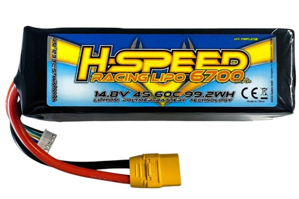 HSPLI012 Lipo/Car 14,8/6700 H-Speed60C SC XT90/XH